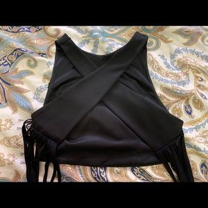 Zara cross open back crop